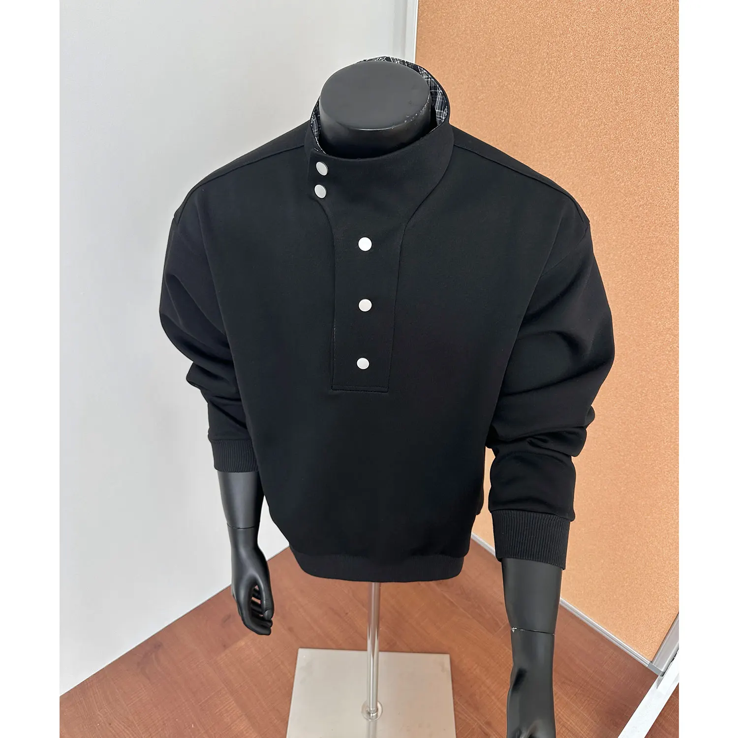 

Мужская толстовка-бокси в стиле хип-хоп с воротником-стойкой, модная уличная одежда оверсайз для пар