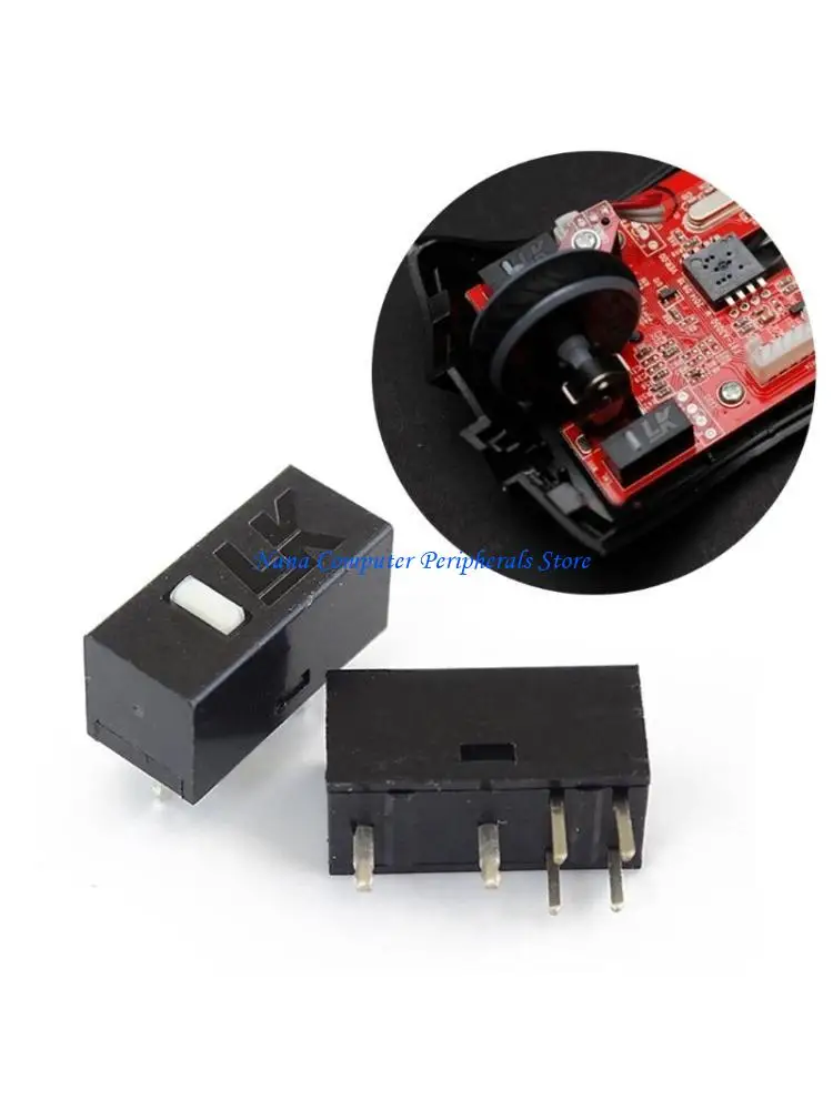 F68C Mouse Momentary Push Button Light Micro Limit Switch 6 Pins 2 Pieces