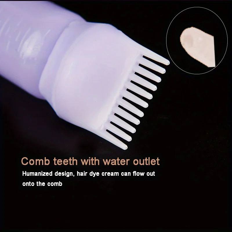 2pcs/Set Silicone Hair Comb With Root Comb Applicator Bottle Set  Hair Oil Applicator Shampoo Brush Salon hair styling tools