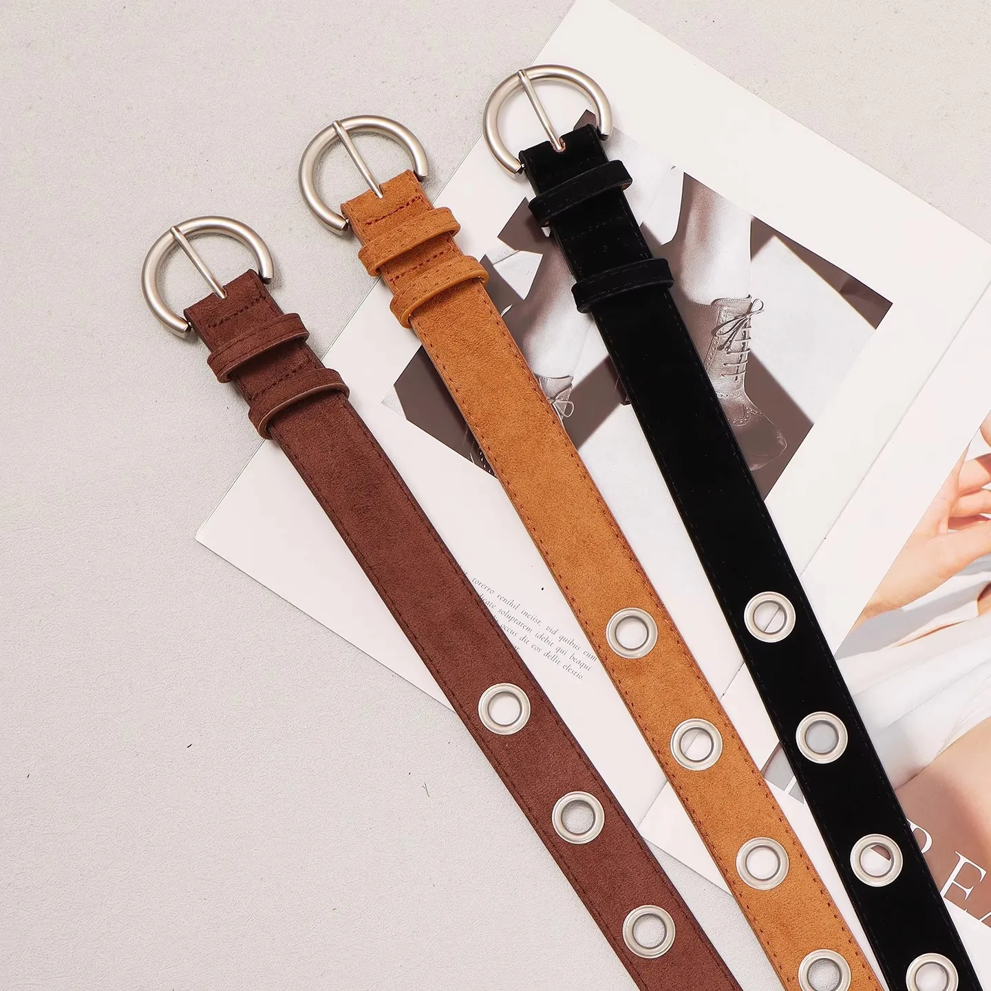 가짜 스웨이드 가죽 벨트 여성 PU 가죽 속이 빈 Cummerbunds 여성 드레스 코르셋 허리띠 벨트 장식 와이드 벨트 R2640