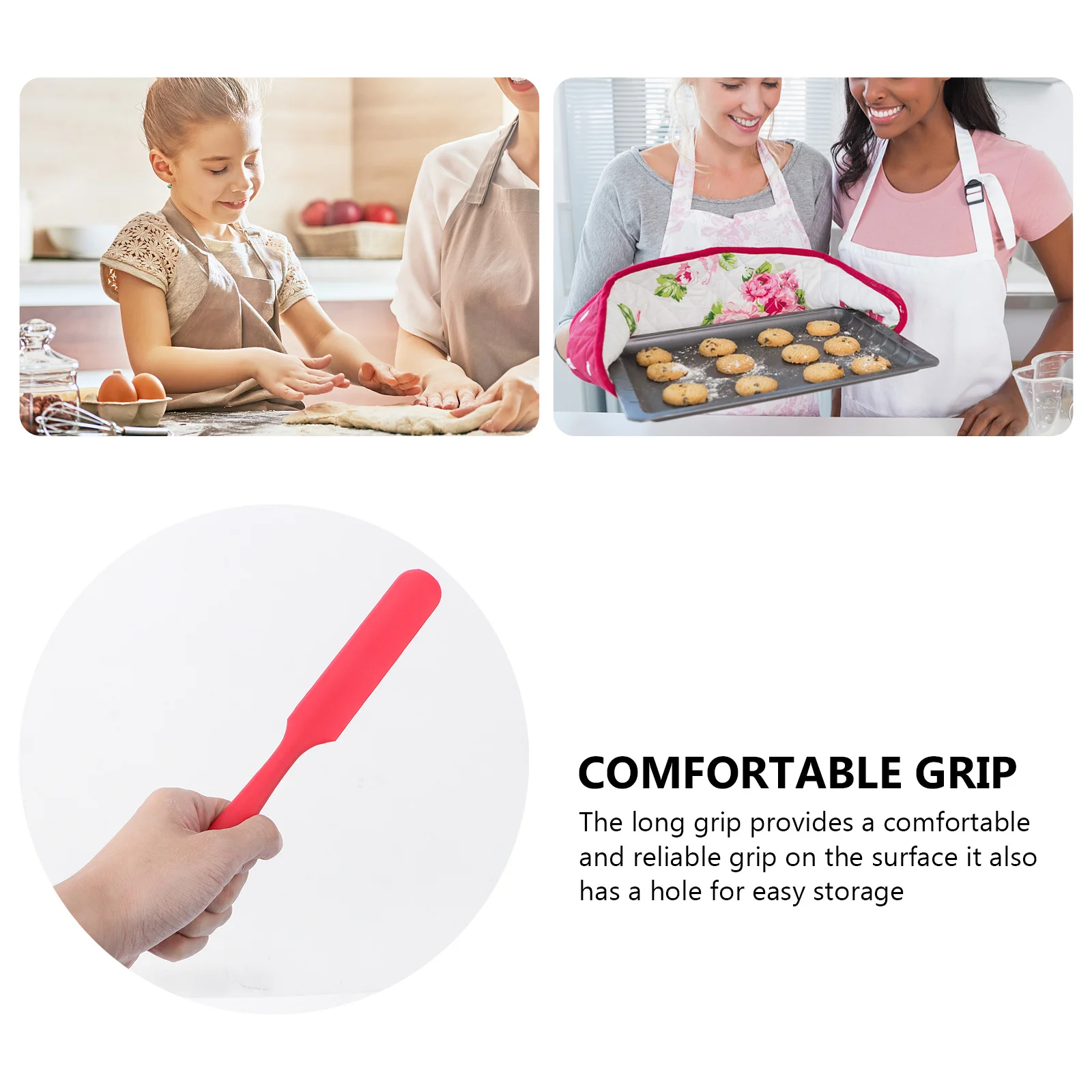 

Silicone Scraper Food Grade Heat Resistant Baking Tool For Cake Mixing Cooking Utensils Dishwasher Kitchen