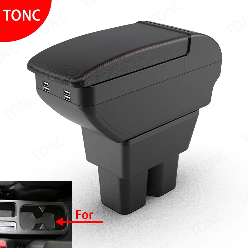 For Suzuki Jimny JB74 Car Armrest box 2018~2024 Retrofit parts Storage box with cup holder and USB Interior Car accessories