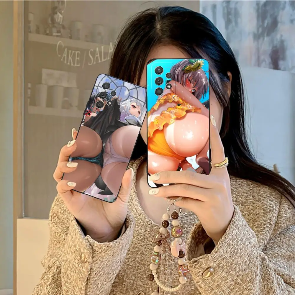 أنيمي Waifu هنتاي قضية الهاتف المحمول لسامسونج غالاكسي M55 54 42 35 34 33 32 23 22 15 14 13 12 F55 5G اللون واقية فاخرة