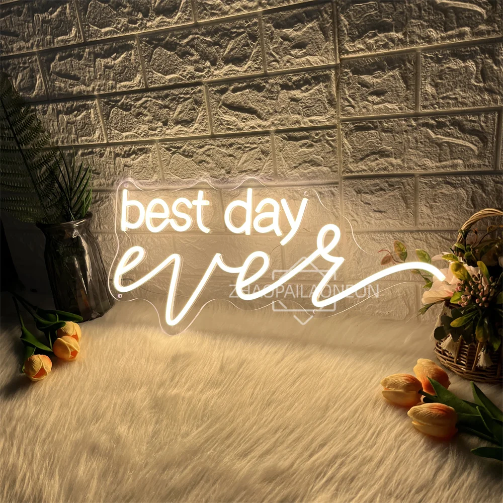 

Best day ever Led Neon Sign Party Home Room Wall Decor Neon Sign Birthday Bedroom Party Decoration Gifts Led Lights