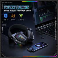 Onikuma GT826 Tri-mode Gaming Headset Bluetooth 5.3/2.4G/USB-C Headphone Driver 40mm High capacity battery 1000mAh
