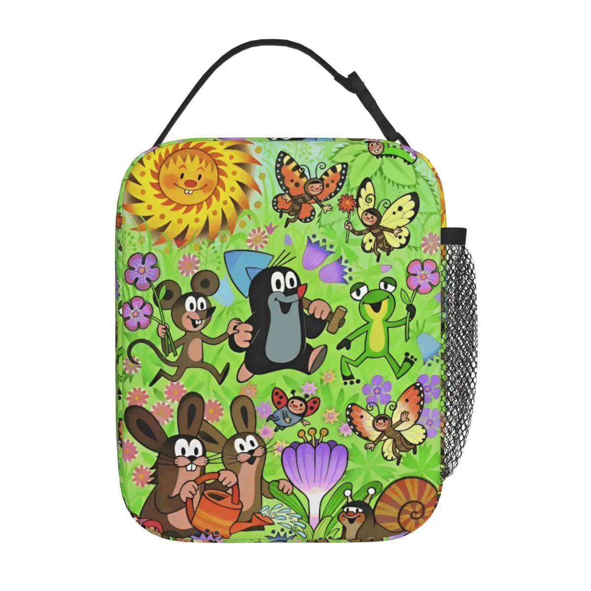 The Little Mole Sun Insulated Lunch Bags Thermal Bag  Meal Container Cartoon Friends Together Large Tote Lunch Box Girl Boy