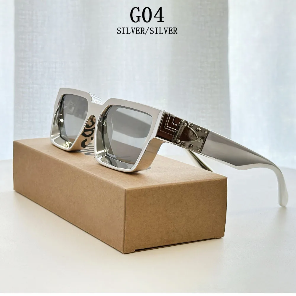2026 Retro Quadrat Sonnenbrille Männer Vintage Millionär Sonnenbrille Frauen Trendy Urlaub Luxus Mode Gläser Gafas De Sol Hombre – Detail 4