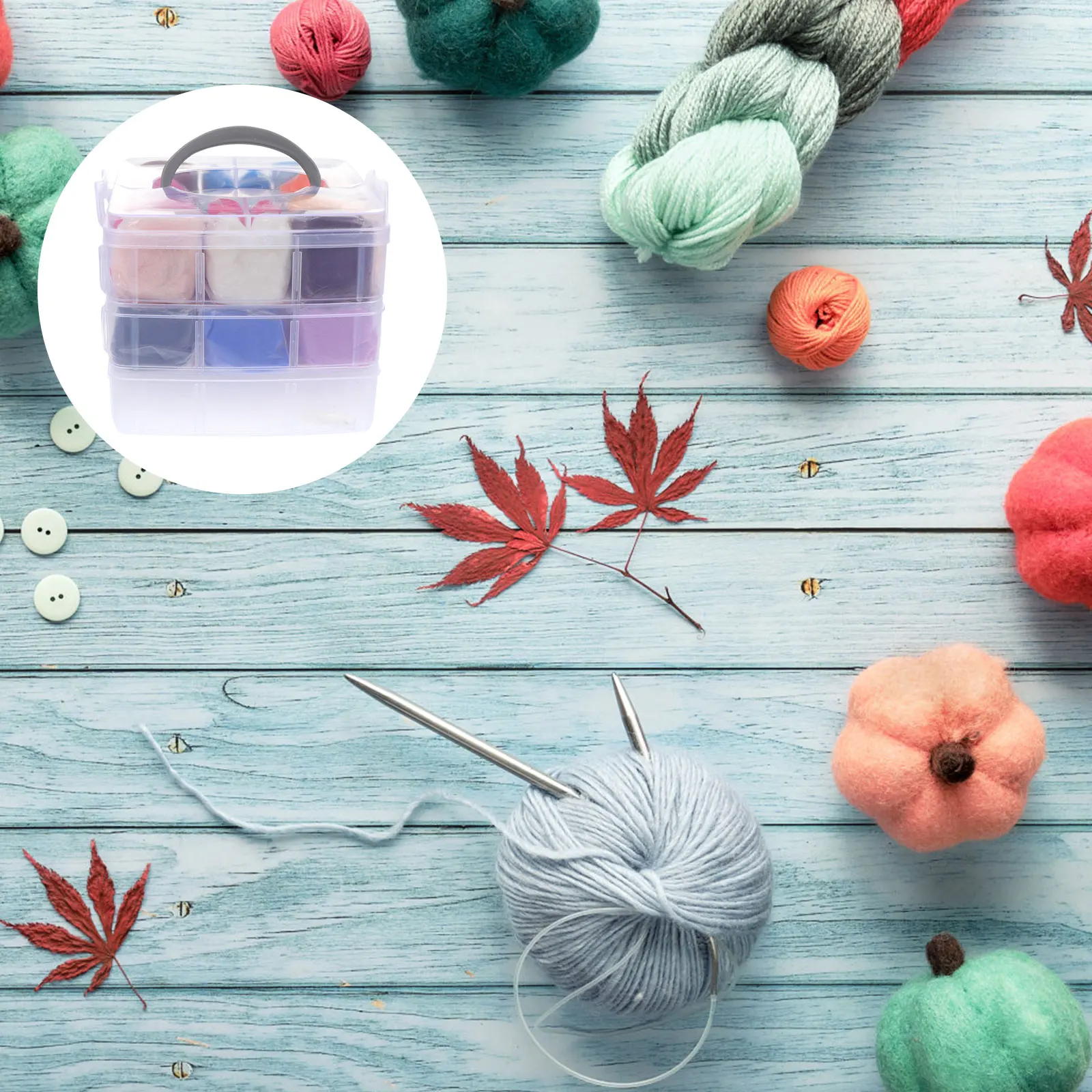 

1 Box Wool Supplies Needle Felting Starter Kit Diy Craft Tools Felt Making Beginner Punch Set Felting Needles Handmade Material