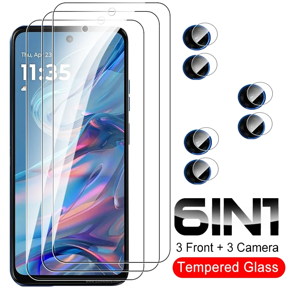 6In1 Lens Film Tempered Glass For Motorola Moto G45 Protective Glass Screen Protector Moto G45 G 45 45G 6.5 inches Protect Film