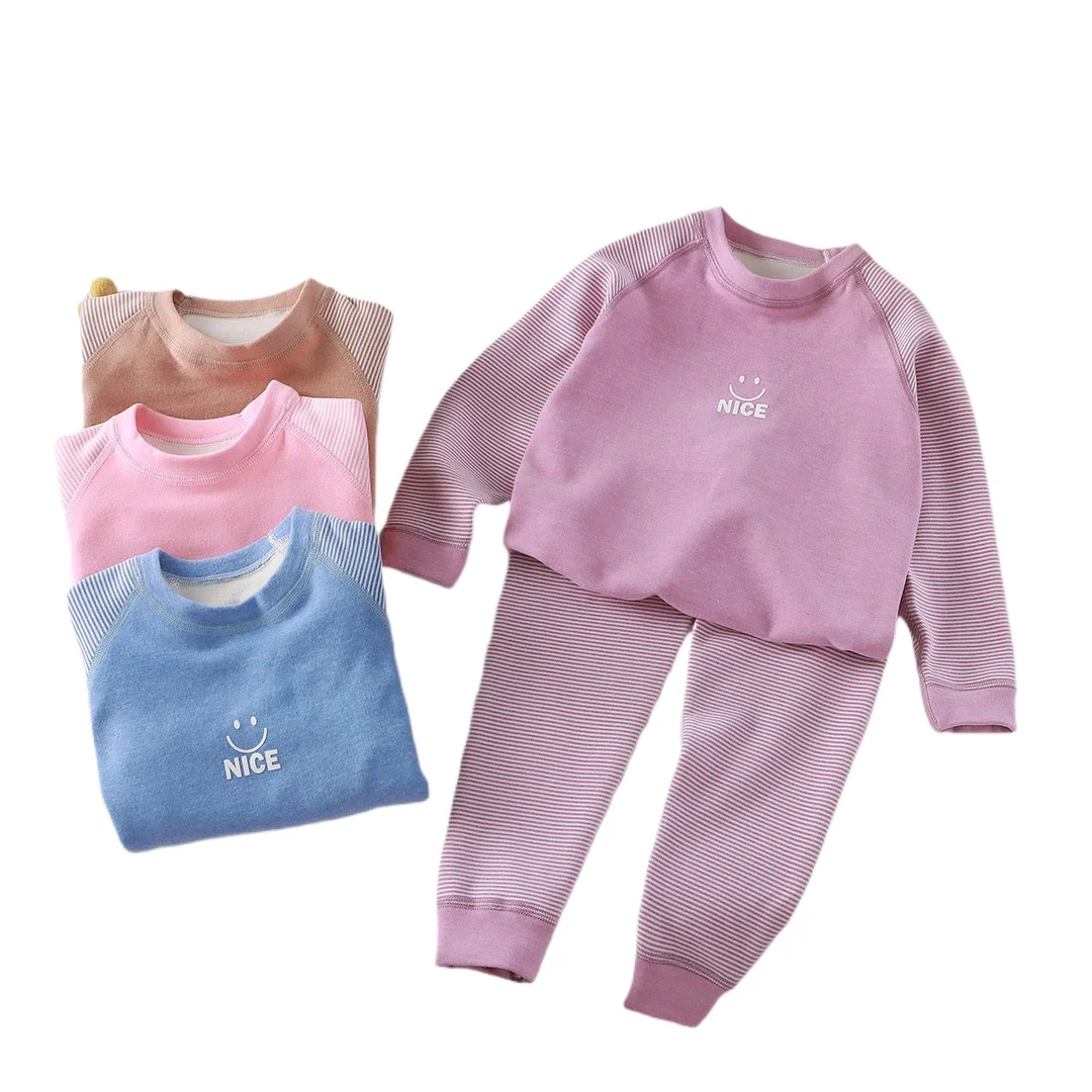 

Комплекты детской одежды для малышей, весенне-осенняя футболка для мальчиков и девочек + штаны, флисовая термозимняя детская одежда