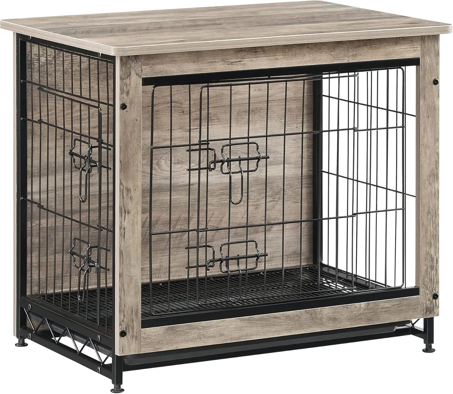 Dog Crate Furniture, Side End Table, Modern Kennel for Dogs Indoor up to 30 lb, Dog Cage with Multi-Purpose Removable Tray