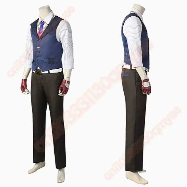Anime Game Valorant Chamber Cosplay Costume Vest Shirt Pant Outfit Accessories Halloween Carnival Party Christmas Outfit Prop