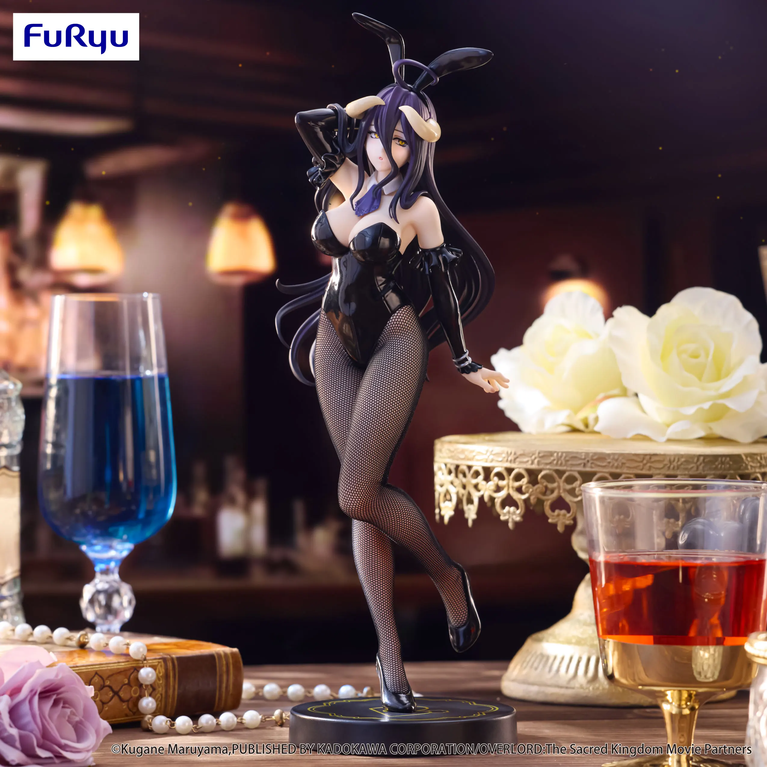 In Stock Furyu BiCute Bunnies Overlord Albedo Bunny Girl Desktop Cute Dolls Anime Action Figure Toy Gift Model Collection