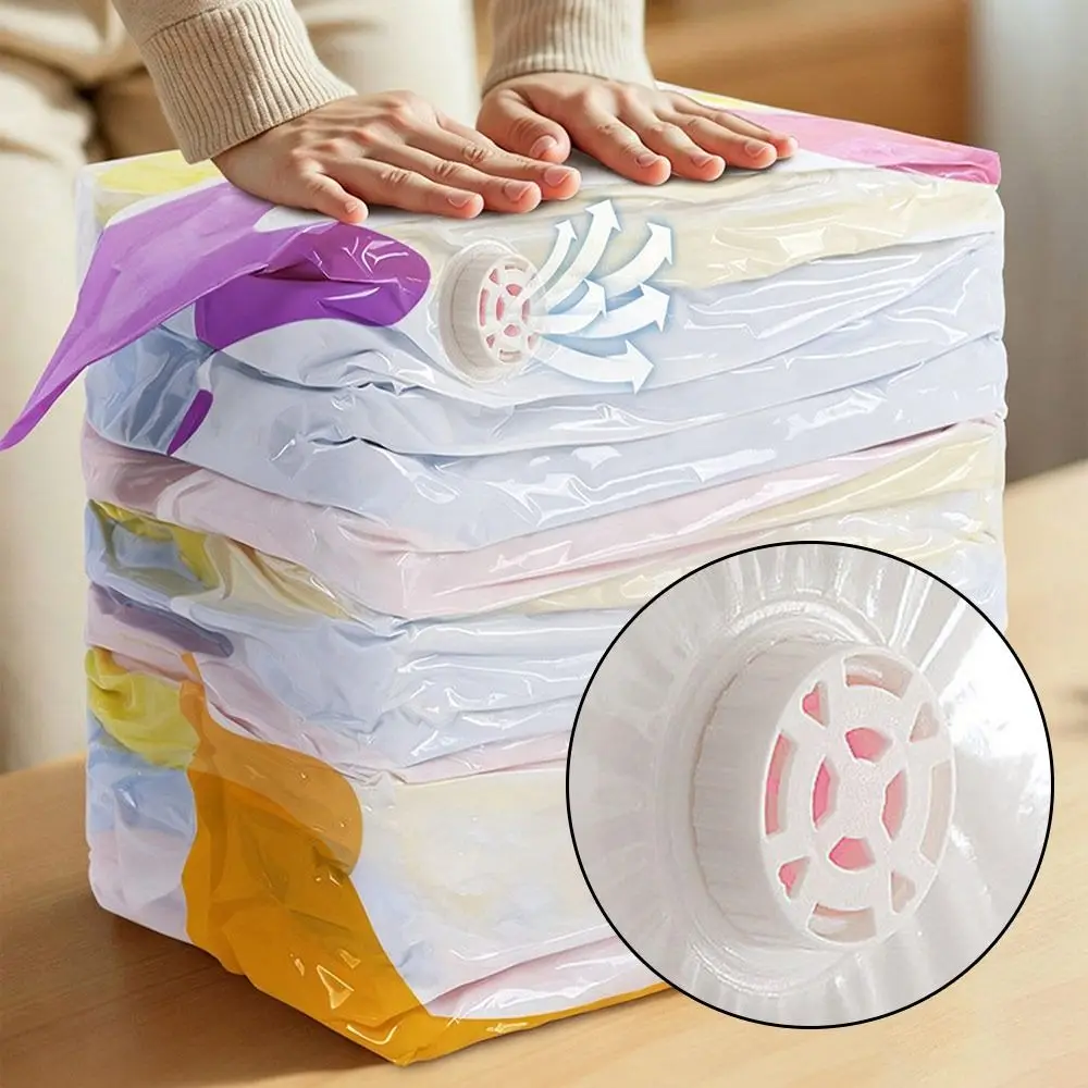 No Pump Vacuum Storage Bag Dust-proof Press & Seal Clothing Seal Bag Large Capacity Space Saving Seal Compression Bag