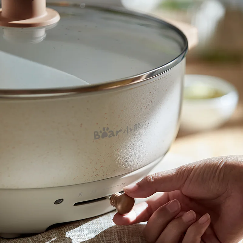 5L หม้อไฟฟ้าอเนกประสงค์1360วัตต์เครื่องปั่นอาหารไฟฟ้าใช้ในครัวเรือนหม้อหุงข้าวไม่ติดกระทะหม้อหุงข้าว220โวลต์