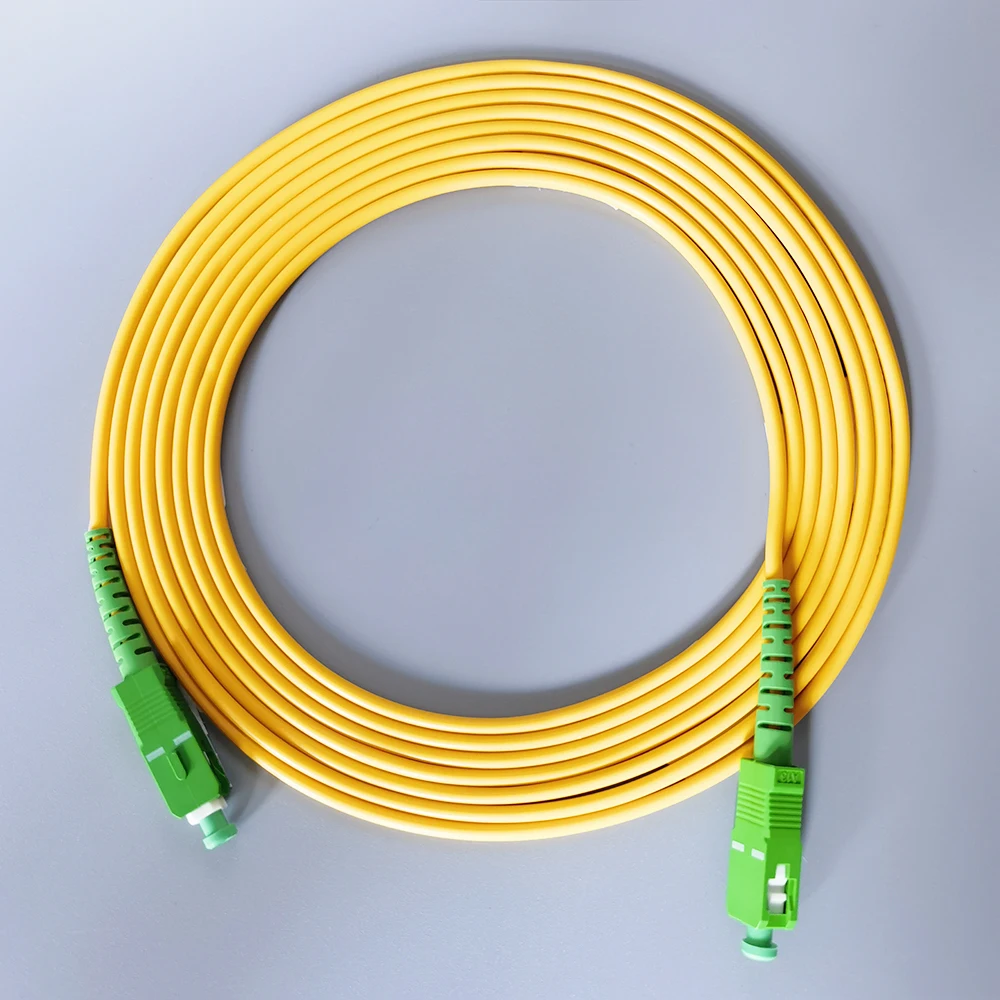 Cable de fibra óptica de 2M/3M/5M, SC/APC-SC/APC, fibra óptica de modo único, Cable de extensión FTTH