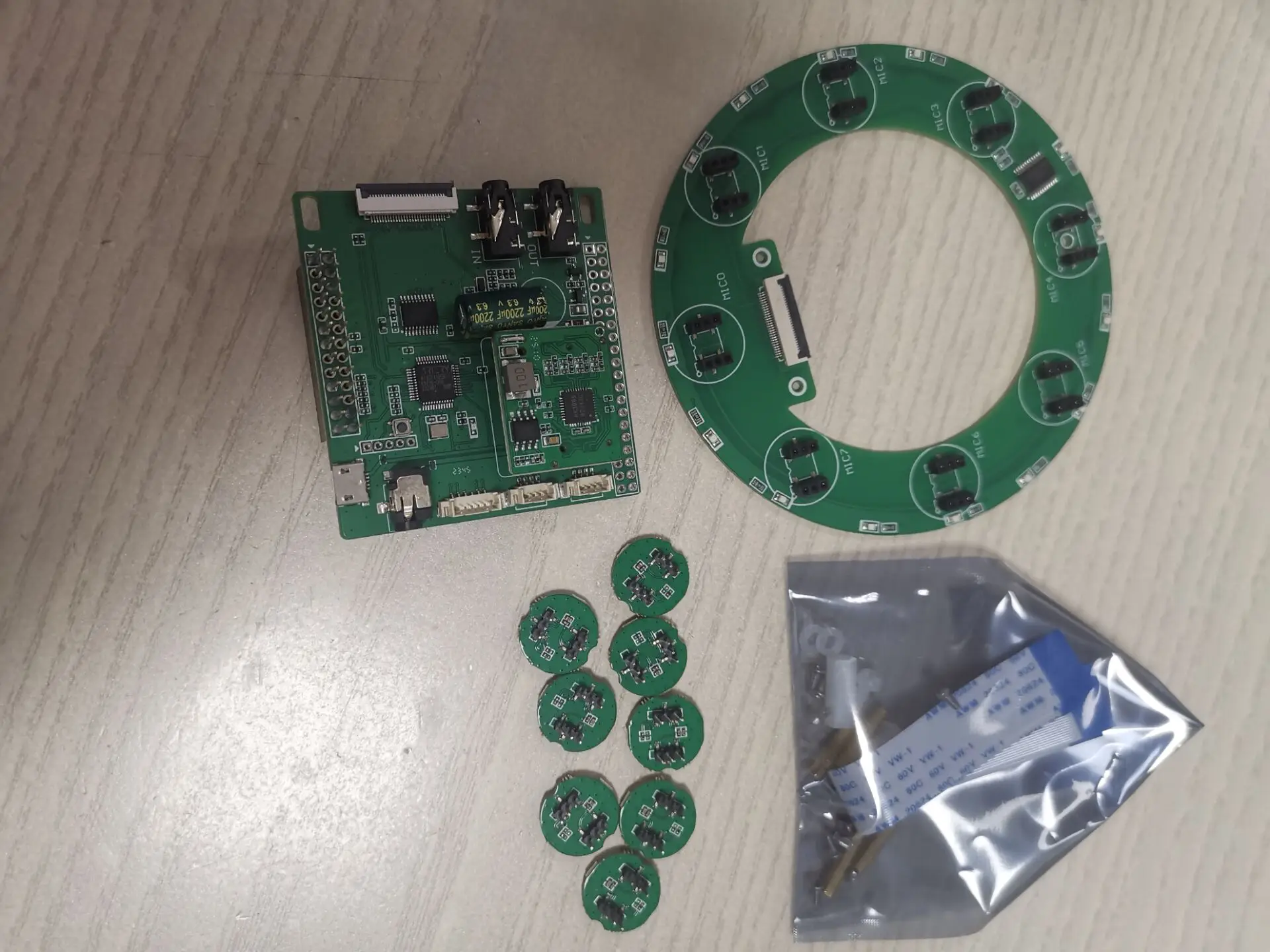 Kit Array Melingkar 8 Elemen Array Mikrofon