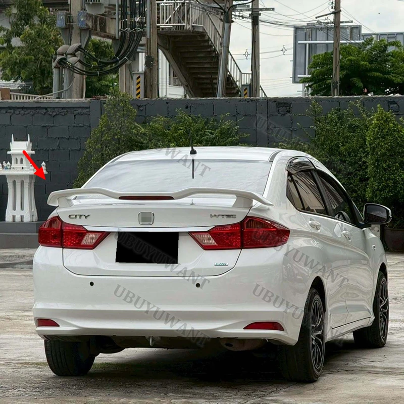 For Honda City 2015 16 17 18 Wholesale ABS Rear Trunk Lid Car Spoiler Ducktail Lip Wings