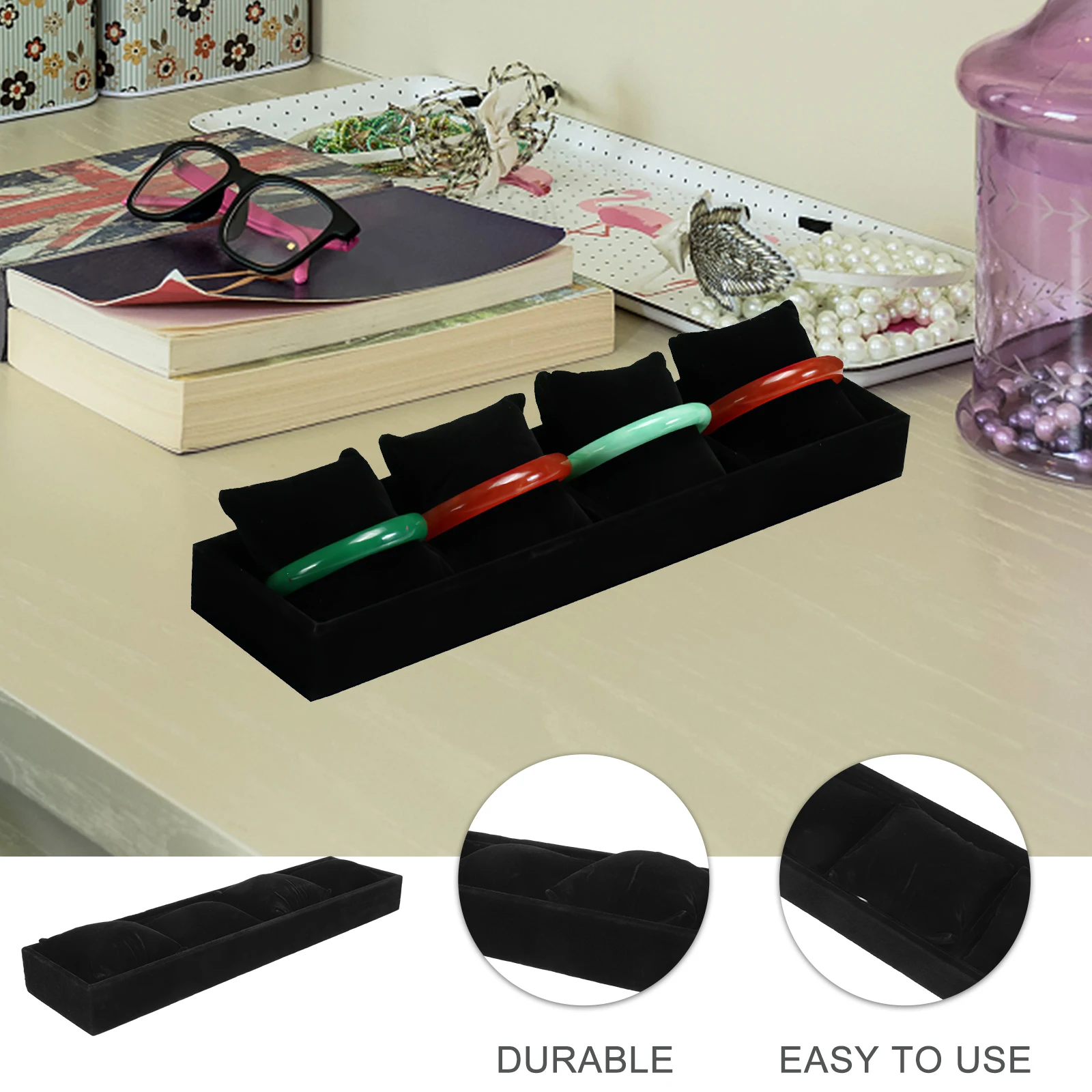 

Velvet Watch Clock Tray Holder Watch Display Holder Jewelry Display St Pillow Storage ganizer for Wristwatch Bracelet Keeper