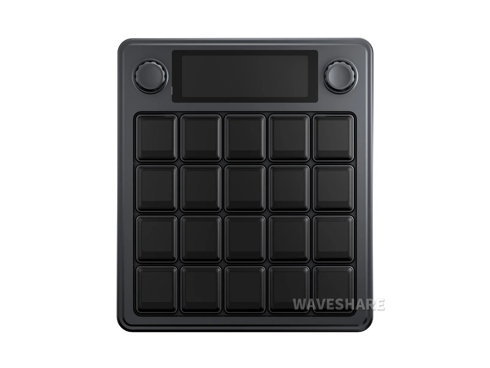 Waveshare MK20 Multi-Functional AI Voice Control Panel,Supports Linux + QMK Dual-System Architecture,2.8inch Secondary Screen