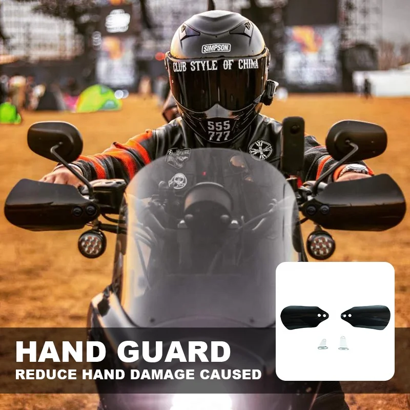 Motorcycle Hand Guard Fit HD Touring Softail XL Sportster Dyna Windshield Hand Guard Made Tempered Glass Windproof Handguards