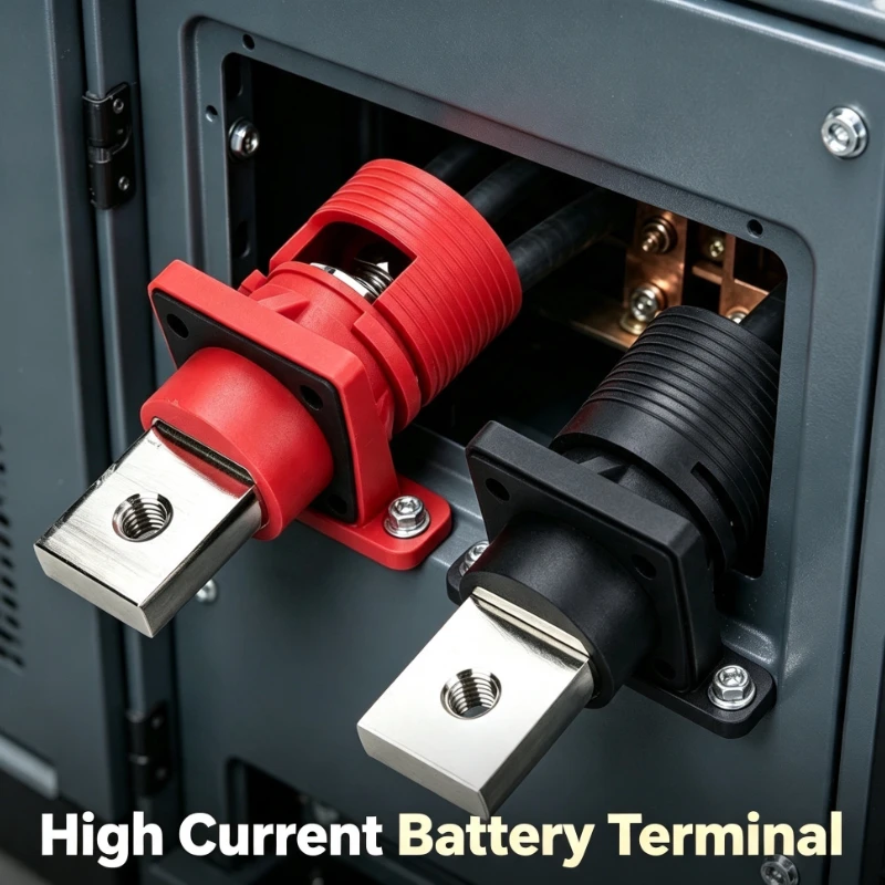 High Current Copper 400A Round M8 Busbar Threaded Energy Storage Connector Through Wall Lithium Battery Terminal Binding Posts
