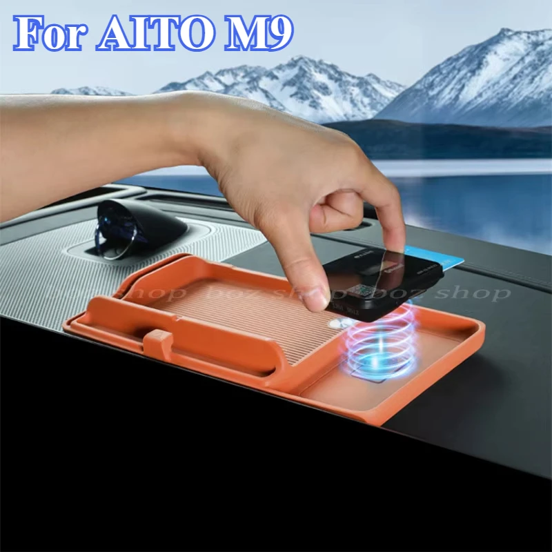 Car Central Control Screen Storage Box Tissue Box Navigation Screen Rear Storage Box Auto Interior Accessories For AITO M9