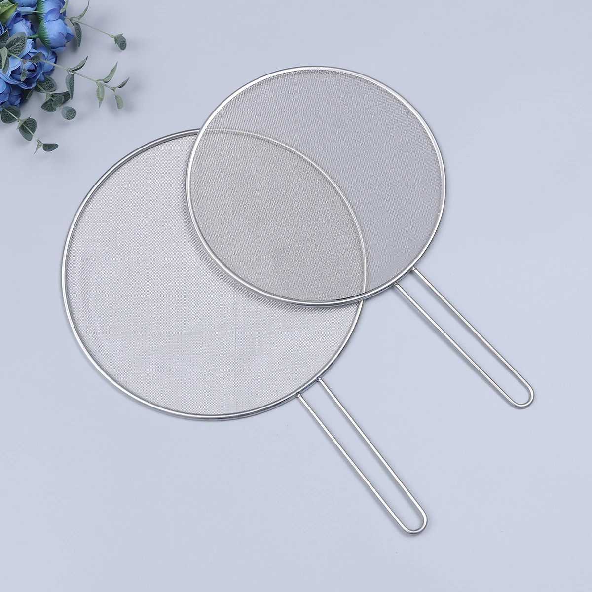 

2Pcs Oil Guard Heavy Metal Mesh Lid Cover Pot Safeguard Anti Spill Pot Safeguard Cooling Mat Kitchen Bar Tools
