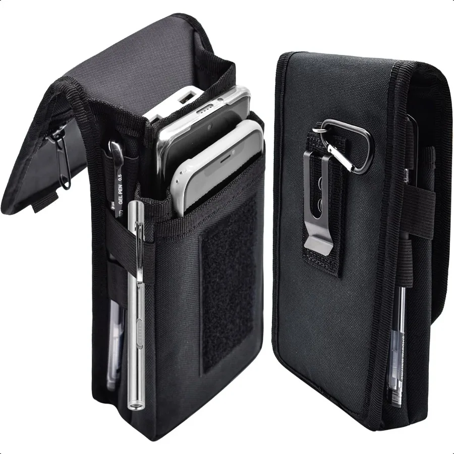 

Dual Phone HolsterBelt Phone Pouch Large Smartphone Pouch Cell Phone Holder MultiPurpose Tactical Cell Phone Holder for Work Hi