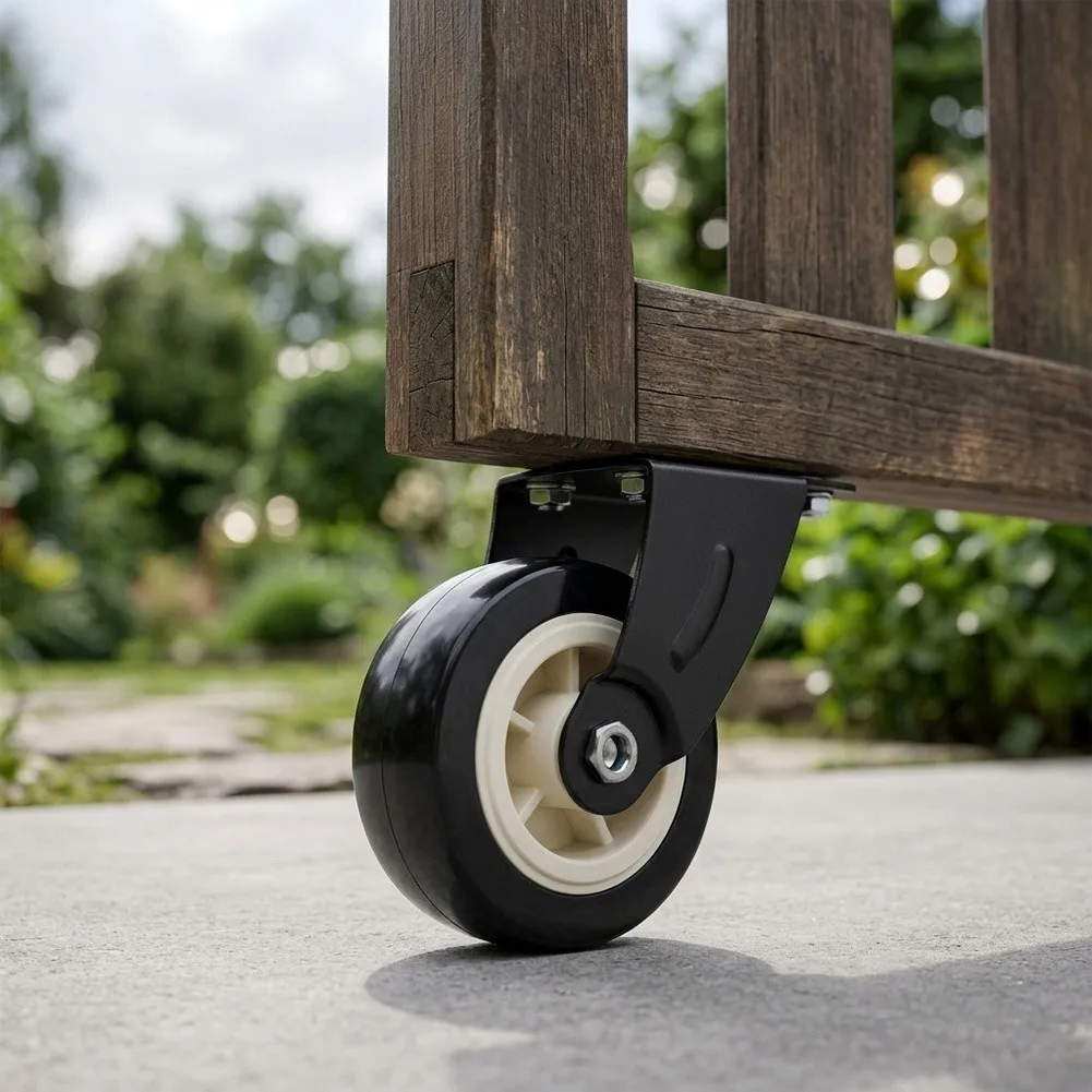 Fixed Directional Caster Gate Support Wheel for Enhancing Gate Functionality on Uneven Grounds and Variable Height Installations