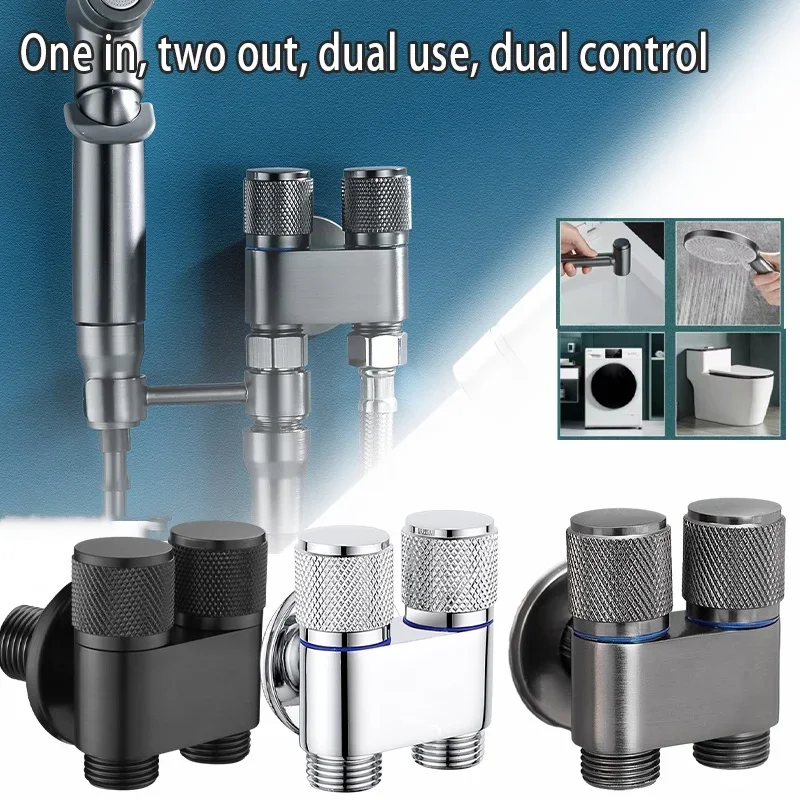 

Угловой клапан для душа «один в два», треугольный смеситель для унитаза, стиральной машины, запорный кран для воды для ванной комнаты, кухни Stardand G1/2