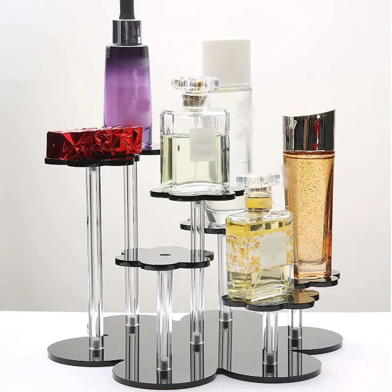 Transparent Acrylic Figurine Stand, Flower Shaped Figurine Booth, Toy Model, Anime Display, Jewelry And Ornament Display Stand