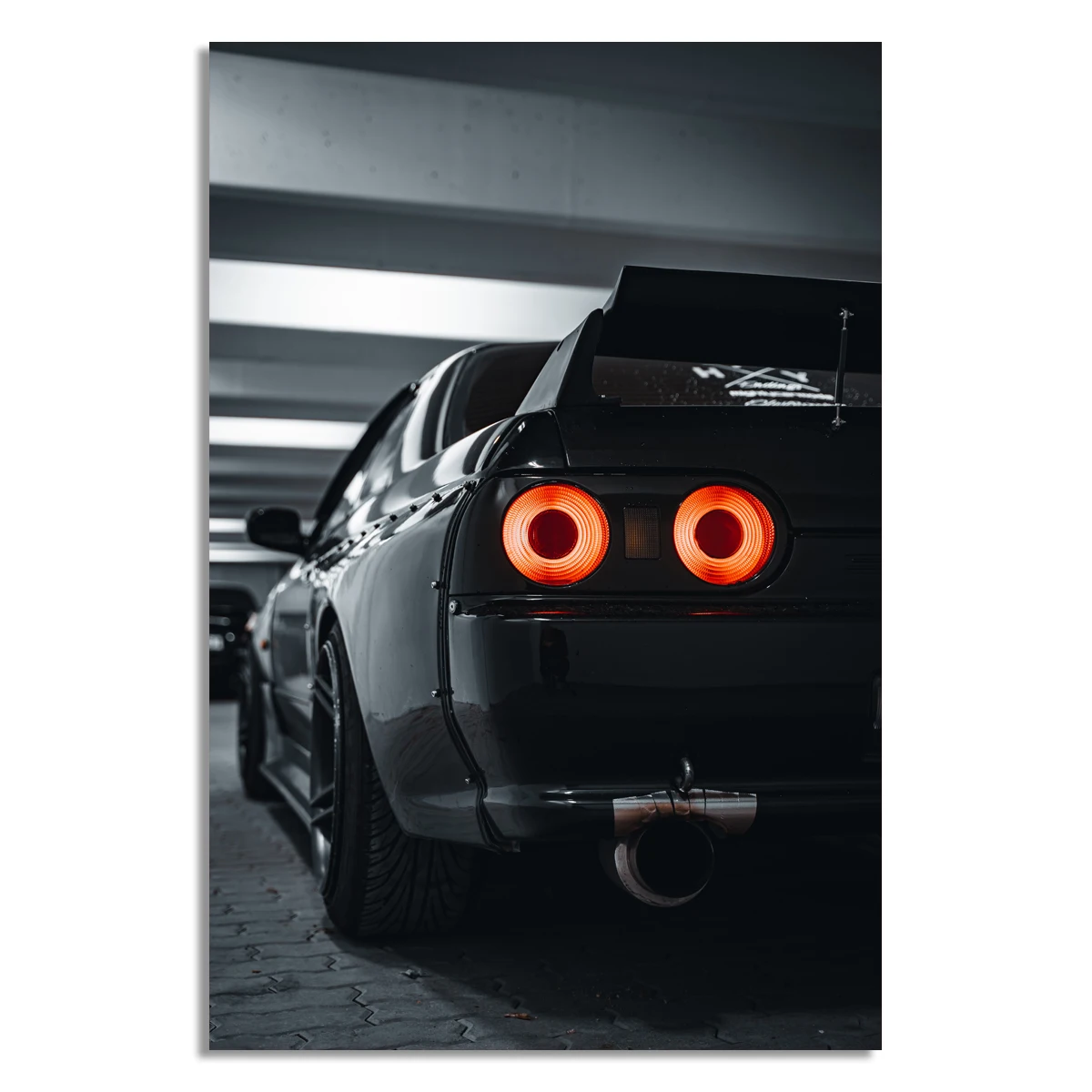 Posters and Prints Skyline GT-R R32 Tail Light Sportscar Canvas Painting Wall Art Picture for Living Room Home Decor