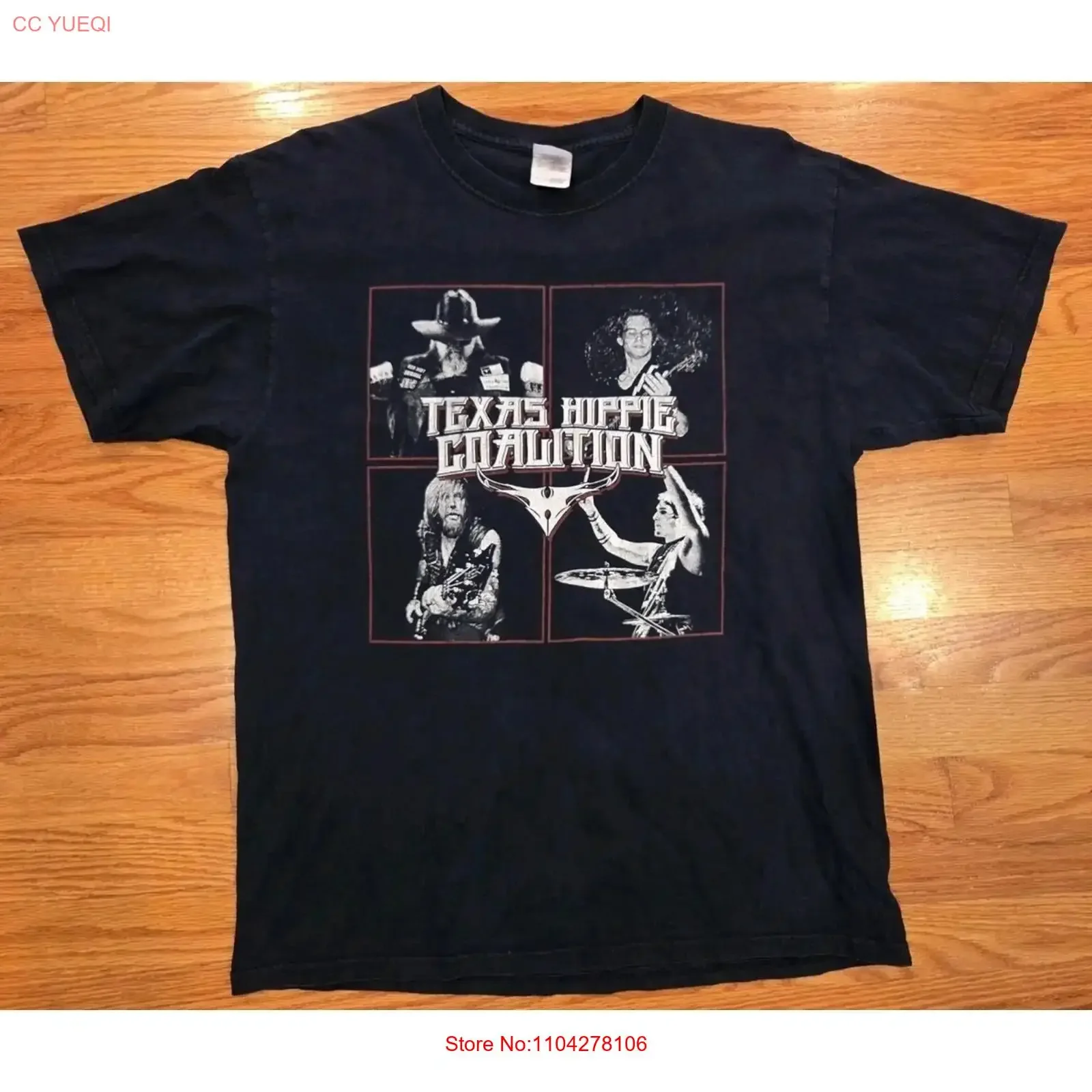 Men Texas Hippie Coalition RAVEN SKULL T Shirt Black Cotton S 5XL long or short sleeves vintage Washed streetwear Comfortable