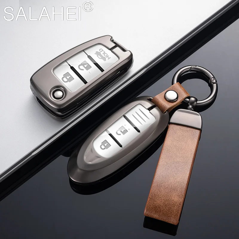 

Zinc Alloy Car Key Case For Nissan X-Trail T32 Juke F15 Rogue Qashqai J11J10 Tiida Murano Maxima Quest Micra Pulsar For Infiniti