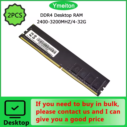 Ymeiton PC DDR4 2 PCS Desktop memory cards memoriam 2400MHz 2666MHz 4GB 8GB 16GB 32GB U-DIMM RAM 288pin Desktop memory wholesale