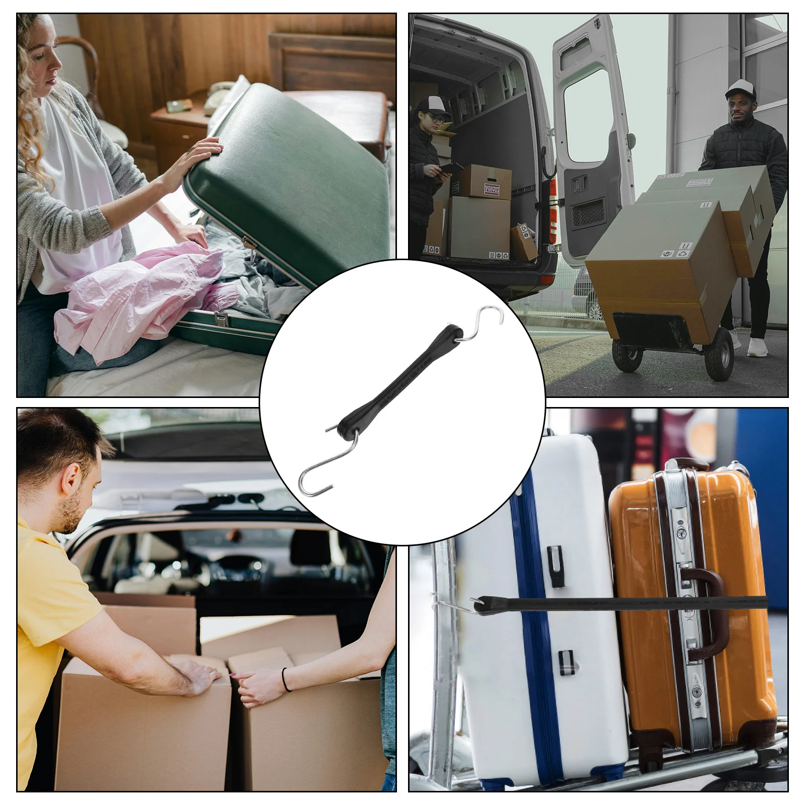 

6Pcs Luggage Strap Strong Binding Belt Travel Suitcase Connector Strap Adjustable Travel Supplies Luggage Straps