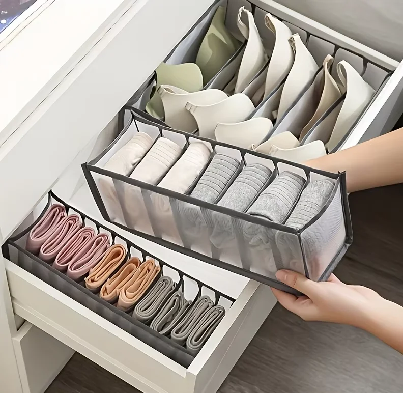 Unterwäsche-Aufbewahrungskorb BH-Slip-Socken Haushaltsschublade Aufbewahrungsbox Kleiderschrank Kleidung Hosen Fächer Organizer – Detail 4