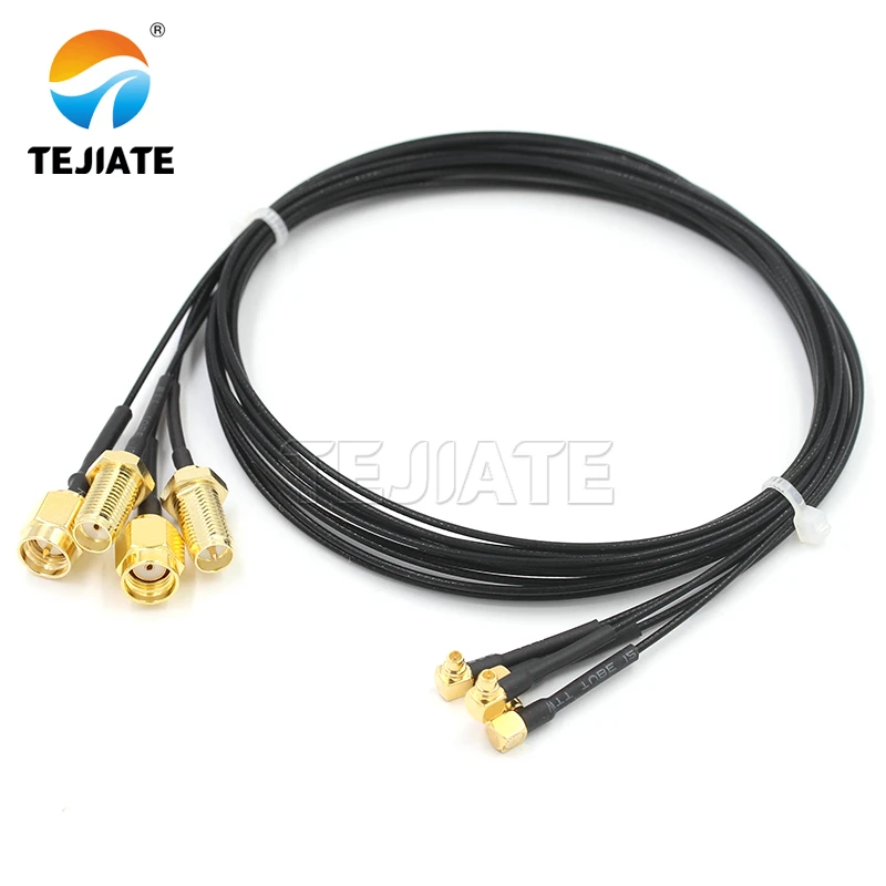 1 szt. MMCX do SMA kabel adapter SMA męski do MMCX-JW wygięty męski przedłużacz MMCX przewód testowy kabel RF rf1, 13