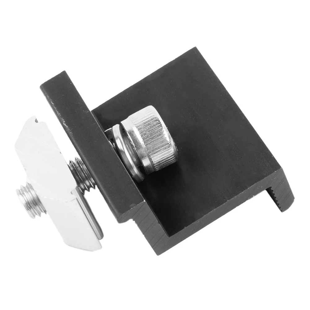 Clamp Solar Panel Support Aluminum Alloy PV Rack Supplies 30 35mm Black Bracket End Fixing Medium Photovoltaic
