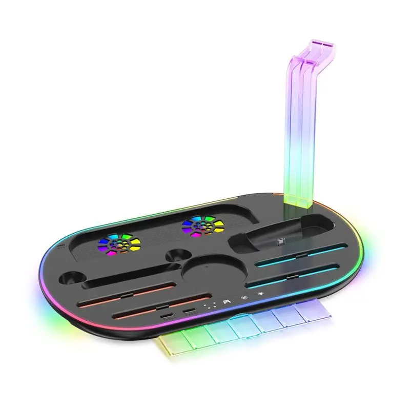 JYS For Switch 2 Charging Dock Integrated RGB Lighting Multi-Function Heat Dissipation Storage Dock For NS Accessories