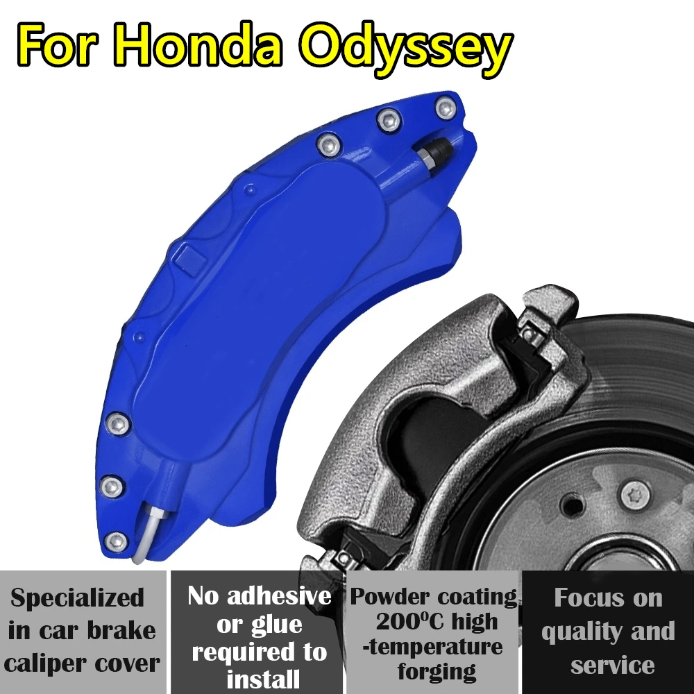 For Honda Odyssey Car Brake Caliper Cover Aluminum Alloy Metal Exterior Kit Fit 2.0L 2.4L e:HEV 2004 2007 2014 2018 2024