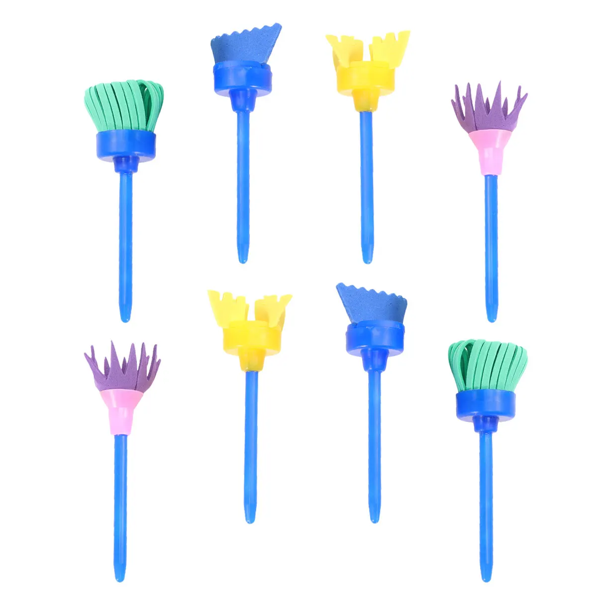 

8pcs Sponge DIY Hand Tools Mini Paint Rollers for Kids Drawing Graffiti Durable Foam Roller Set Creative Brushes