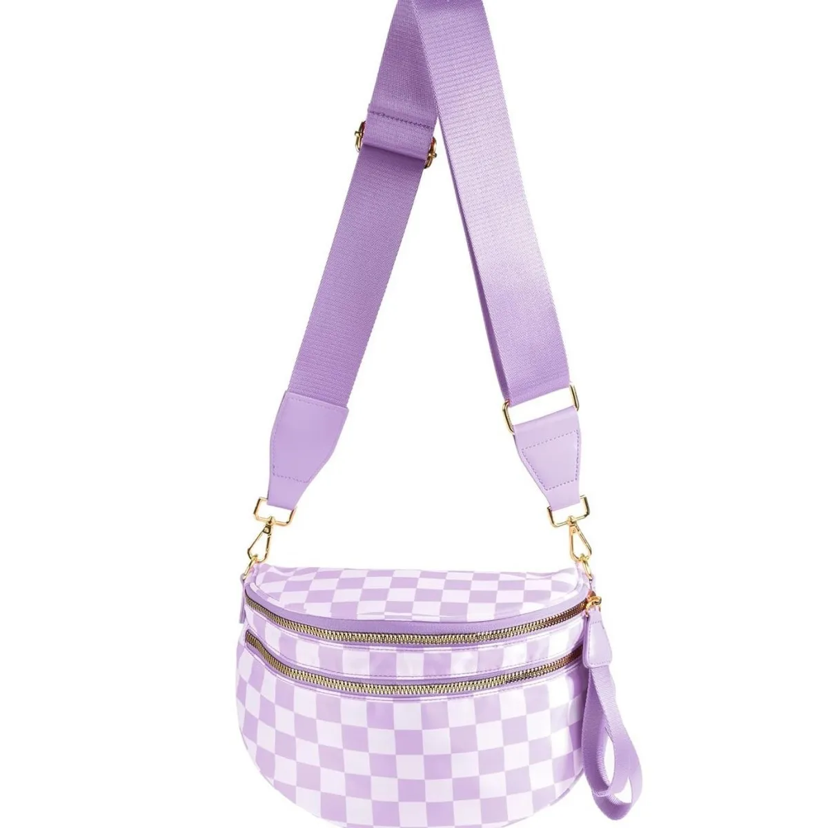 Womens Bag Large-capacity Multi-functional Waist Bag Fashionable Checkered Single-shoulder Bag Casual Versatile Chest Bag Simple