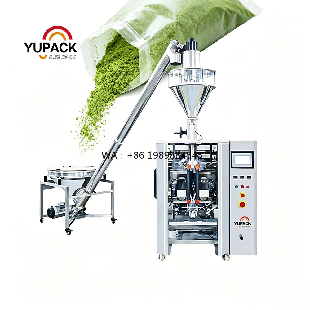 Flour Bagging Plant Quad Seal Bag Powder Packaging Line Metal Detector Automatic