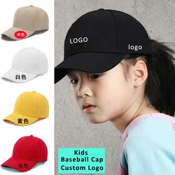 Cotton Child Hats Custom Logo Kids Snapback Baseball Cap Hip Hop Boy Girls Hats Adjustable Caps Spring Summer Sun Caps Bones