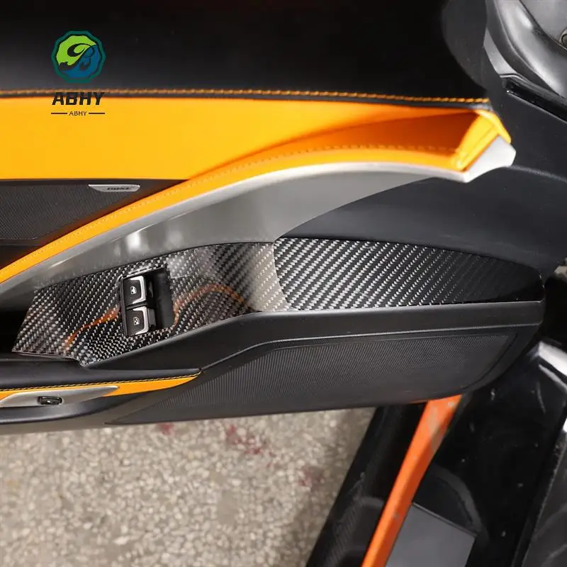 

ABHY-мягкая крышка переключателя подъема окна из углеродного волокна, крышка переключателя подъема окна автомобиля, накладка, аксессуары для Corvette C7 2014