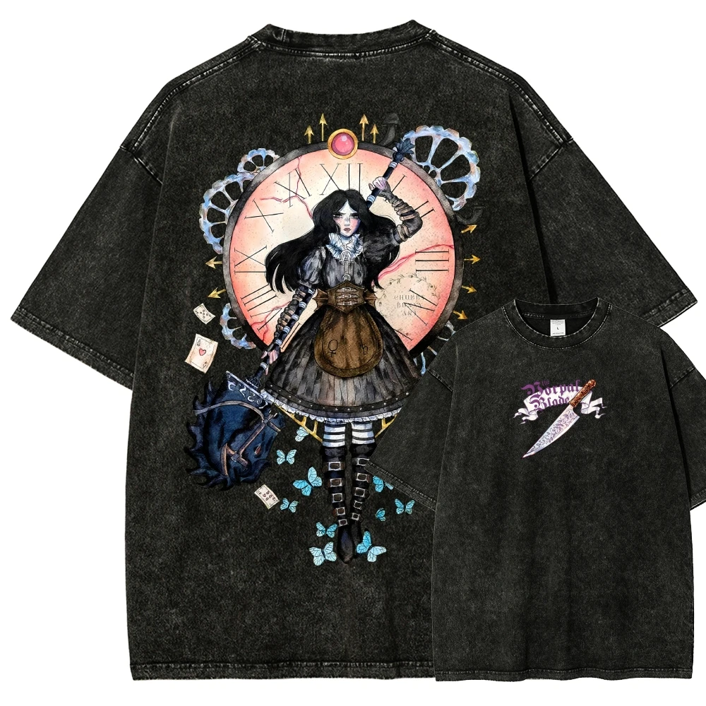 Street Fashion Couple - T-shirts imprimés Alice Madness pour hommes