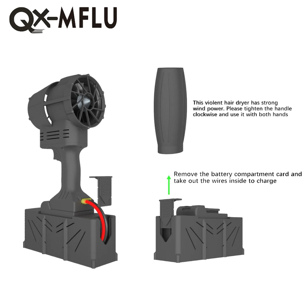 QX-MFLU 80mm 90mm lekki przenośny, gwałtowny dmuchawa, gwałtowny wentylator, używany do usuwania kurzu, usuwania wodą i odśnieżania