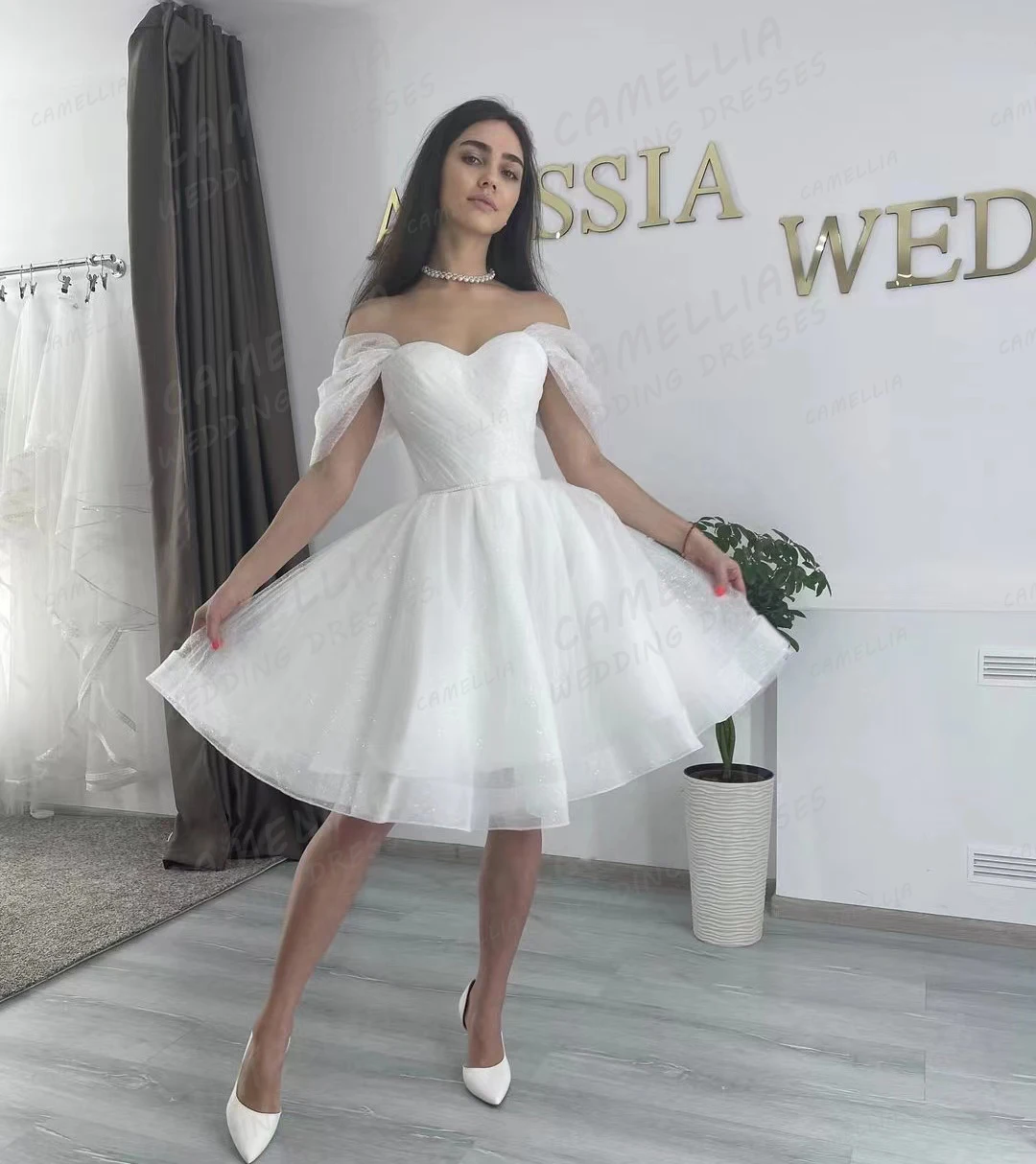 

Simple Sweetheart Wedding Dresses 2024 Women's A Line Sexy Fluffy Bridal Gowns Sleeveless Backless Party Elegant Robes De Mariée